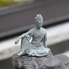 お値下げ極希少✨プリーツプリーズ 中国 大仏 縁起物 ロングタイトスカート