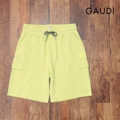 25SS/GAUDI/Lサイズ/イージー ハーフパンツ C511GU24009 スウェット伸縮 カーゴ スポーティー ガウディ 新品/黄緑/グリーン/kf286/