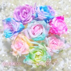 マイクロローズ*.❁8輪　アソート　花材　プリザーブドフラワー