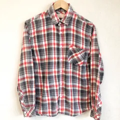 (^w^)b BEAMS HEART ビームスハート トップス 長袖 ネルシャツ 綿100% コットン チェック柄 ワイシャツ 赤 黒 黄色 ボタン 春 秋 冬 カジュアル アウトドア メンズ ユニセックス M