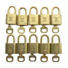 ルイヴィトン LOUIS VUITTON カデナ パドロック 南京錠 鍵 キー 10個セット ゴールド色 /YO18 ■OH