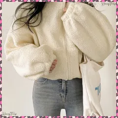 送料無料 ボアジャケット 韓国 フリースジャケット レディース ショート丈 ボアブルゾン 中厚手 ジップアップ ゆったり 防寒アウタースタンドカラー 冬服 おしゃれ 羽織り ハイネックブルゾン ショート丈アウター ボアコートあったか