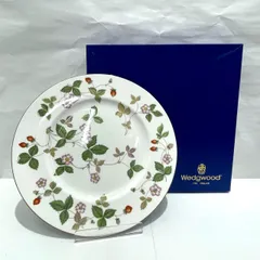 WEDGWOOD ウェッジウッド ボーンチャイナ ワイルドストロベリー プレート 盛り皿 約27cm 【未使用経年保管品】005315