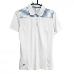 ★特価★【美品】アディダス 半袖ポロシャツ 白×ライトブルー 肩ライン ワイアラエカントリークラブ  レディース OT ゴルフウェア adidas