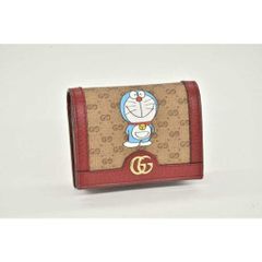 グッチ DORAEMONxGUCCI ドラえもん ミニGGスプリーム カードケース ウォレット 二つ折り財布 647788【新品同様】