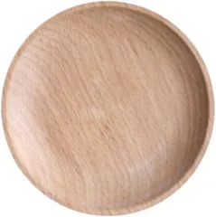 ideastore カフェトレー 木製 トレイ ミニトレイ コイントレー キャッシュトレイ 小物入れ(ナチュラル,  丸)