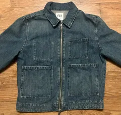 ZARA(ザラ) ジップアップ デニム ジャケット （ XL ）