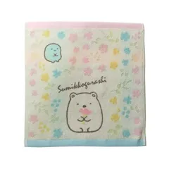 【メール便】すみっコぐらし ジャガードウォッシュタオル フラワーコーナー サンエックス ハンドタオル キャラクター グッズ 丸眞 34×36cm プレゼ