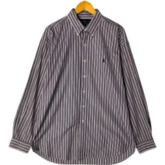 古着 ラルフローレン Ralph Lauren BLAKE マルチストライプ 長袖 ボタンダウンストライプシャツ メンズXL相当/eaa551972