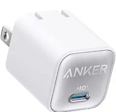 【ホワイト】Anker 511 Charger Nano lll 最大出力30W  A2147N21 アンカー 超コンパクト 急速充電器 折りたたみ 安全 iPhone