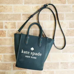 美品 ケイトスペード ☆ エラ ella レザー ミニ トートバッグ ショルダーバッグ 緑 ダークグリーン系 kate spade NEW YORK