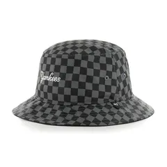 47 バケットハット ヤンキース メンズ レディース 47BRAND 帽子 ブランド ハット ブロックチェック バケハ '47 CHECK UP SCRIPT BUCKET チャコール 【MB】