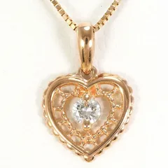 K10PG　ネックレス　necklace　ダイヤ　0.06　総重量約1.2g　約41cm