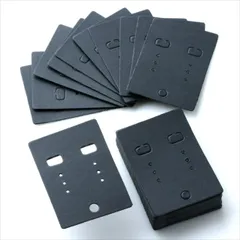 R-025 ピアス台紙 70mm×50mm【ブラック】50枚入 黒 イヤリング台紙 穴開き ラッピング 無地 ハンドメイド アクセサリー 資材