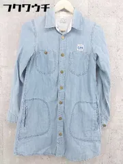◇ Lee リー ロゴ 長袖 膝丈 ワンピース サイズS ライトブルー レディース 【中古】 【1002802367977】のサムネイル