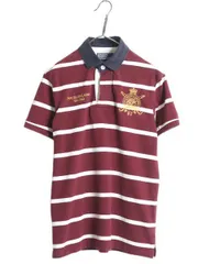 【お得なクーポン配布中!】 90s ポロ ラルフローレン ボーダー 鹿の子 半袖 ポロシャツ メンズ M オールド 半袖シャツ ラガーシャツ タイプ カットソー ラグビー 細身