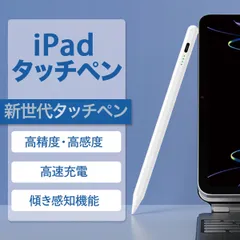タッチペン ipad専用 Apple 高感度 ペンシル ipad用ペン 極細 iphone スタイラスペン iPad タブレット 残量表示 傾き感知 高精度 Type-c充電 誤操作防止 Air mini