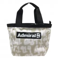 【新品】アドミラル カートバッグ ベージュ×白 総柄 内外ポケットゴルフ Admiral