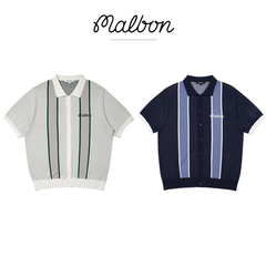 MALBON 春夏 ゴルフ メンズウェア 新作 ゴルフメンズ 半袖 ポロニット シャツ 通気性 高伸縮性 スポーツ レジャーに最適 多用途