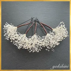 かすみ草髪飾り ＊ 成人式 卒業式 結婚式 ウェディング ブライダル 着物 振袖 袴 白無垢 かすみ草 wedding bridal フォトウェディング 七五三 753 初節句 前撮り ヘアアクセサリー ヘアパーツ ヘア飾り 和装髪飾り 簪 ゴールド ホワイト