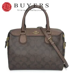 【中古】 コーチ ハンドバッグ F38538 シグネチャー PVC ブラウン メタリック ゴールド金具 レオパード 2WAY ショルダー レディース 女性 COACH