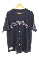 【入手困難】DESCENDANT ディセンダント ベースボールシャツ 紺 ③ DESCENDANT BEARS SS ロゴプリント ベースボール シャツの通販