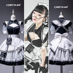 輝い LilithHouse サイバーメイド2号機♡カチューシャ付き コスプレ