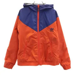 adidas アディダス トレフォイルロゴ トレーニング リバーシブル ウインドブレーカー M 赤系 レディース 古着