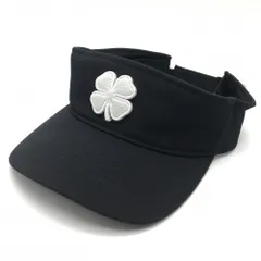 ★値下げ★【超美品】ブラッククローバー サンバイザー 黒×白 立体ロゴ刺しゅう  表記なし  ゴルフウェア Black Clover