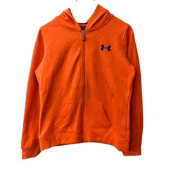 UNDER ARMOUR ロゴスウェット パーカー YLG オレンジ アンダーアーマー フーディー ジップアップ トップス 古着卸 アメリカ仕入 a709-5965