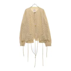 doublet ダブレット 21AW RECYCLE WOOL CABLE CARDIGAN リサイクル ウール カブル カーディガン ベージュ レディース 21AW35KN56 doublet (ダブレット) 21AW RECYCLE WOOL CABLE CARDIGAN