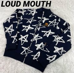 LOUD MOUTH ラウドマウス ジップアップ　セーター　総柄　ジャケット　M