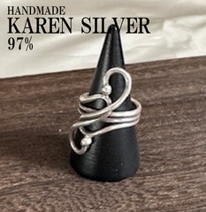 シルバーリング カレンシルバー カレン族 ハンドメイド レディス #125