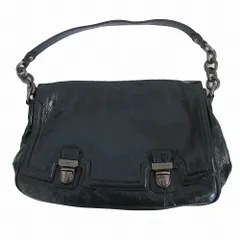 COACH コーチ 18720 ショルダーバッグ ハンドバッグ 2way レザー 本革 エナメル パテント ネイビー メンズ レディース 【中古】