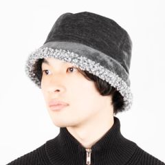 【帽子　ハット　秋冬】ツバ裏ボアバケットハット　バケハ　ハット　WS-50702　防寒　男女兼用　ユニセックス　メンズ　レディース　サイズ調整可能