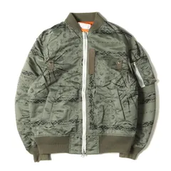 Sacai サカイ ジャケット サイズ:2 20AW Dr.Woo バンダナプリント ボンバージャケット Bandana Print Blouson 20-02329M MA-1 フライト 総柄 カーキ 日本製 アウター ブルゾン ジャンパー 上着 コラボのサムネイル