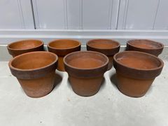 植木鉢　素焼き　5号　7点セット　小品盆栽　観葉植物　多肉植物　山野草　草花　花　雑木　松盆栽　松柏　ガーデニング　深鉢　鉢　盆栽鉢