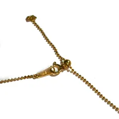 K18 18金　イエローゴールド　ボールチェーン ネックレス K18　1.2ｍｍ  50cm スライド式