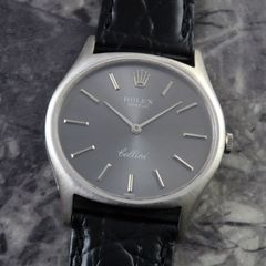 ロレックス チェリーニ メンズ 希少 グレー ゴーストダイヤル WG 金無垢 ROLEX Cellini アンティーク ヴィンテージ オーバル 1970年