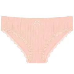 スタンダードショーツ 綿 レディース シンプル リブあみ リボン ストレッチ ローライズ レース 下着 M L LL 黒 緑 水色 rs-026