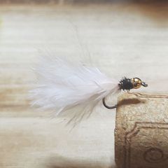 ■ELK■　マラブー　ショートボディ　ピーチ　4本　完成品フライ　フライフィッシング　管釣り
