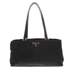 【中古】 PRADA （プラダ） ﾅｲﾛﾝ ﾄｰﾄﾊﾞｯｸﾞ バッグ ショルダー/メッセンジャーバッグ ﾌﾞﾗｯｸ Black テスート leather レザー B11215 used:AB