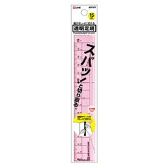 (まとめ）【クツワ】定規 紙が切れる透明定規 15cm ピンク XS01PK 【×30セット】