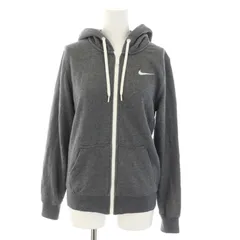 ナイキ NIKE テリーフーディー TERRY HOODIE ジップアップパーカー スウォッシュ刺繍 M グレー /YTのサムネイル