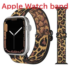 Apple watch バンド エスニックアップルウオッチ ヒョウ柄 38/40/41mm・42/44/45mm series８まで対応