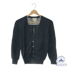 ☆美品☆ KUMIKYOKU クミキョク トップス カーディガン 羽織 長袖 Vネック レディース ブラック 901-5794 送料無料 古着