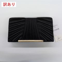 【 訳あり 】 アウトレット バッグ 結婚式 黒 フォーマル パーティーバック クラッチバッグ プリーツ サテン レース お呼ばれ 20代 30代 40代 haremode 5041