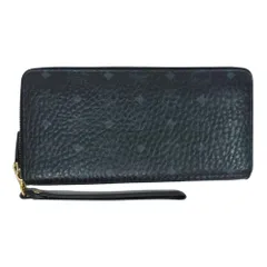 MCM エム・シー・エム ロゴ レザー ラウンドファスナー ロングウォレット 長財布 ブラック系【中古】のサムネイル