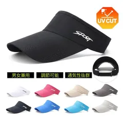 サンバイザー 帽子 メンズ レディース 男女兼用 メッシュ 涼しい 調節可能 軽量 UVカット 紫外線対策 日焼け防止 スポーツ アウトドア