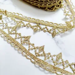 [No.12_1]90cm★ひし形ブレード ゴールド アンティーク